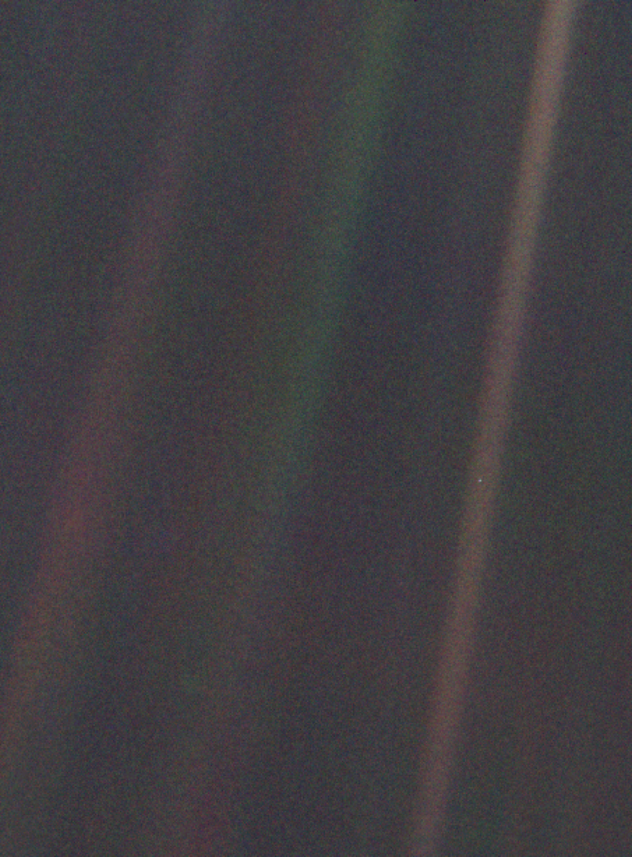 Pale Blue Dot, Voyager 1, February 14, 1990