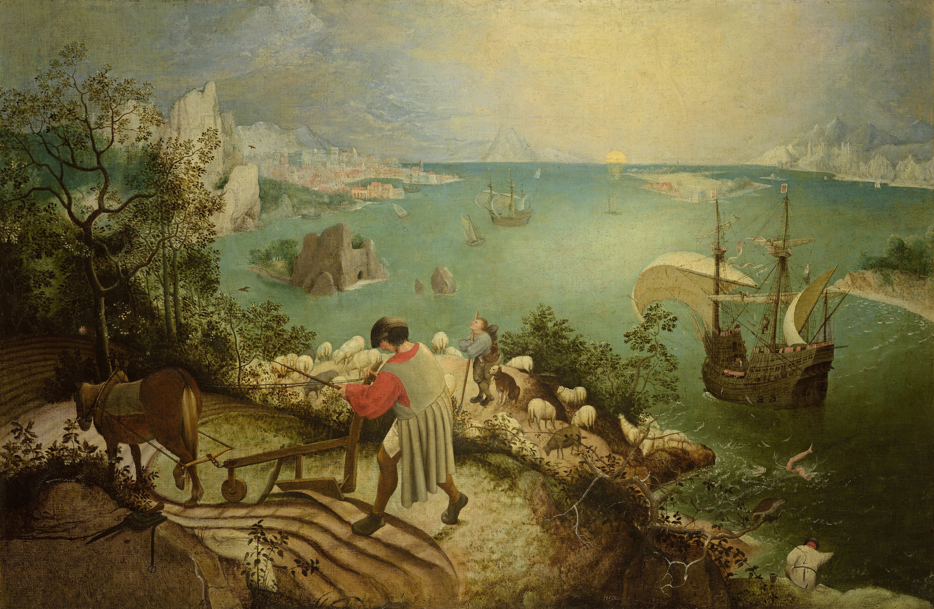 Pieter Bruegel's painting Landscape with the Fall of Icarus